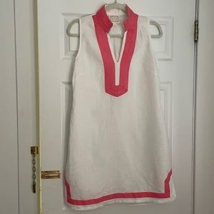 Sail to Sable White and pink linen tunic